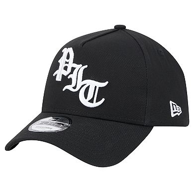 Men's New Era Black Pittsburgh Steelers Mystic 9FORTY A-Frame Adjustable Hat