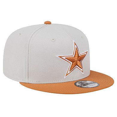 Men's New Era Stone/Brown Dallas Cowboys Two-Tone Color Pack 9FIFTY Snapback Hat