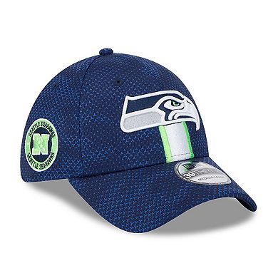 Men's New Era College Navy Seattle Seahawks 2024 Sideline 39THIRTY Flex Hat