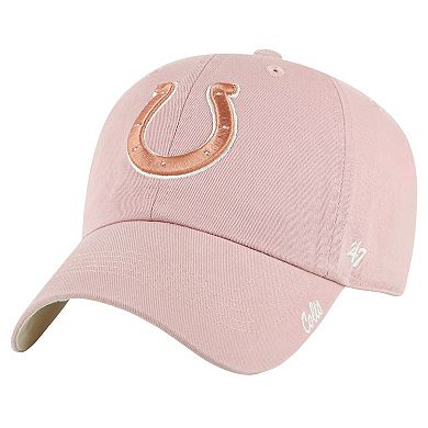 Women's '47 Pink Indianapolis Colts Ballpark Cheer Dusty Rose Clean Up Adjustable Hat