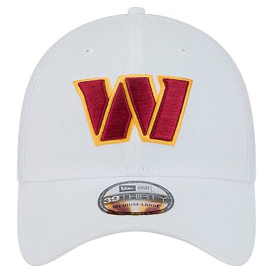 Men's New Era White Washington Commanders Main 39THIRTY Flex Hat