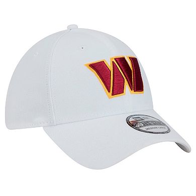 Men's New Era White Washington Commanders Main 39THIRTY Flex Hat