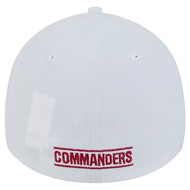 Men's New Era White Washington Commanders Main 39THIRTY Flex Hat