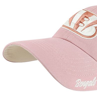 Women's '47 Pink Cincinnati Bengals Ballpark Cheer Dusty Rose Clean Up Adjustable Hat