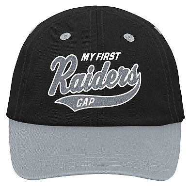 Infant Black/Silver Las Vegas Raiders My First Tail Sweep Slouch Flex Hat