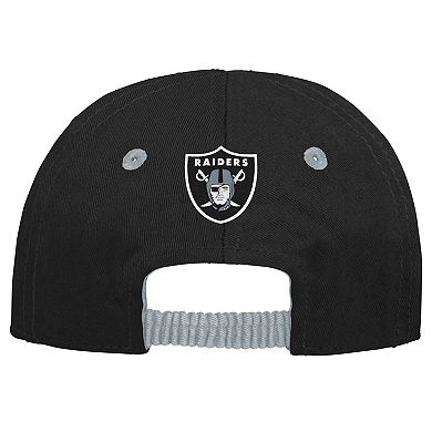 Infant Black/Silver Las Vegas Raiders My First Tail Sweep Slouch Flex Hat