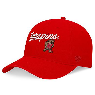 Men's Top of the World Red Maryland Terrapins Heritage CeeCee Adjustable Hat