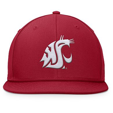 Men's Top of the World Crimson Washington State Cougars Fundamental Snapback Hat