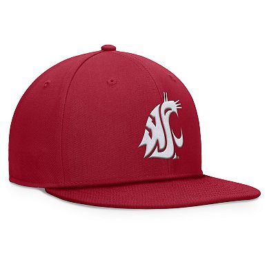 Men's Top of the World Crimson Washington State Cougars Fundamental Snapback Hat