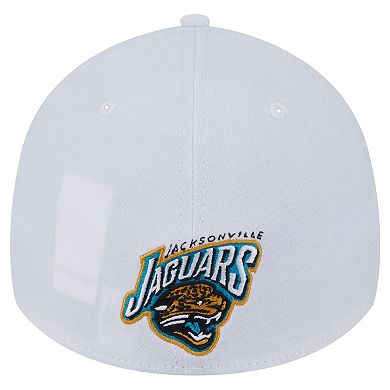 Men's New Era White Jacksonville Jaguars Throwback 39THIRTY Flex Hat