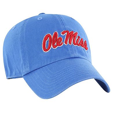 Youth '47 Powder Blue Ole Miss Rebels Clean Up Adjustable Hat