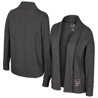 Women's Colosseum Charcoal NC State Wolfpack��Dash Cardigan