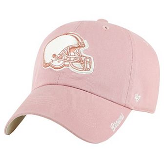 Women's '47 Pink Cleveland Browns Ballpark Cheer Dusty Rose Clean Up Adjustable Hat