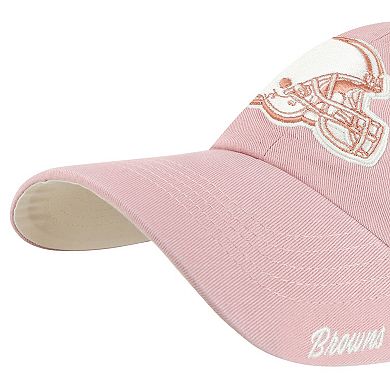 Women's '47 Pink Cleveland Browns Ballpark Cheer Dusty Rose Clean Up Adjustable Hat