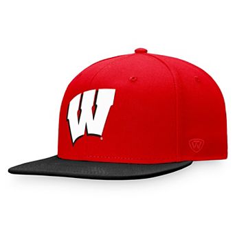 Men's Top of the World Red Wisconsin Badgers Fundamental Snapback Hat