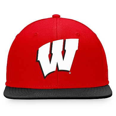 Men's Top of the World Red Wisconsin Badgers Fundamental Snapback Hat