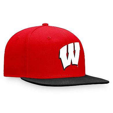 Men's Top of the World Red Wisconsin Badgers Fundamental Snapback Hat