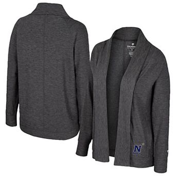 Women's Colosseum Charcoal Navy Midshipmen��Dash Cardigan