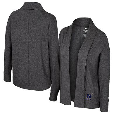 Women's Colosseum Charcoal Navy Midshipmen Dash Cardigan