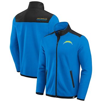 Men's Darius Rucker Collection by Fanatics Powder Blue Los Angeles Chargers Color Block Polar Fleece Full-Zip Jacket