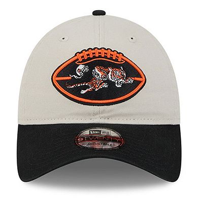 Men's New Era Stone/Black Cincinnati Bengals 2024 Sideline Historic 9TWENTY Adjustable Hat