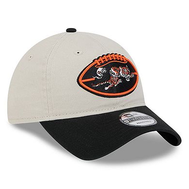 Men's New Era Stone/Black Cincinnati Bengals 2024 Sideline Historic 9TWENTY Adjustable Hat