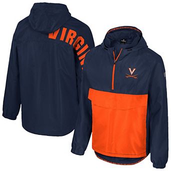Men's Colosseum Navy Virginia Cavaliers Reloaded Anorak Half-Zip Jacket