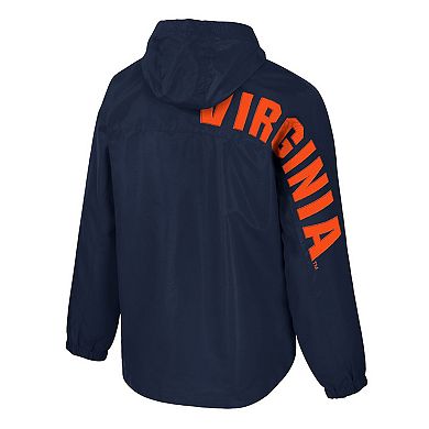 Men's Colosseum Navy Virginia Cavaliers Reloaded Anorak Half-Zip Jacket