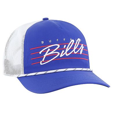 Men's '47 Royal/White Buffalo Bills Downburst Relaxed Hitch Trucker Adjustable Hat