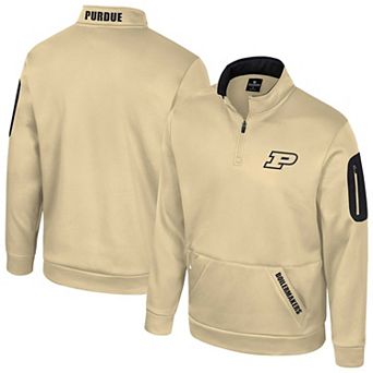 Men's Colosseum Gold Purdue Boilermakers Mainframe Quarter-Zip Fleece Jacket