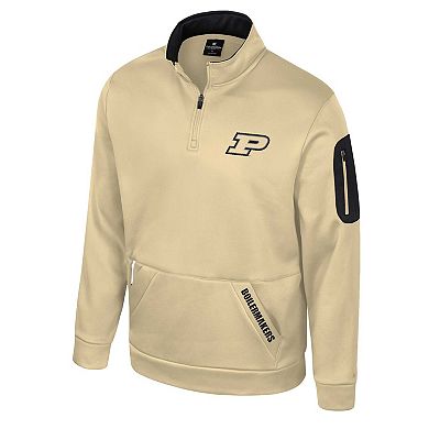 Men's Colosseum Gold Purdue Boilermakers Mainframe Quarter-Zip Fleece Jacket