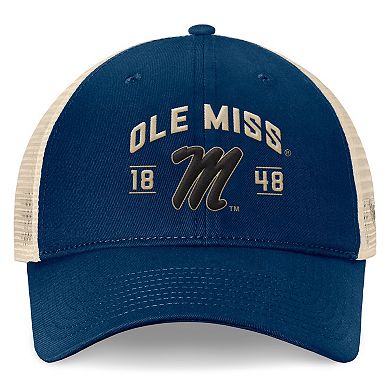 Men's Top of the World Navy Ole Miss Rebels Heritage Waylon Trucker Adjustable Hat