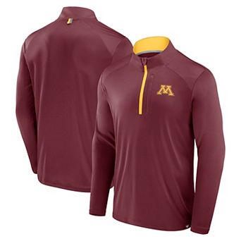 Men's Fanatics Maroon Minnesota Golden Gophers Fundamental Defender Quarter-Zip Jacket