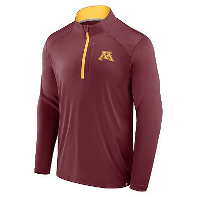Men's Fanatics Maroon Minnesota Golden Gophers Fundamental Defender Quarter-Zip Jacket