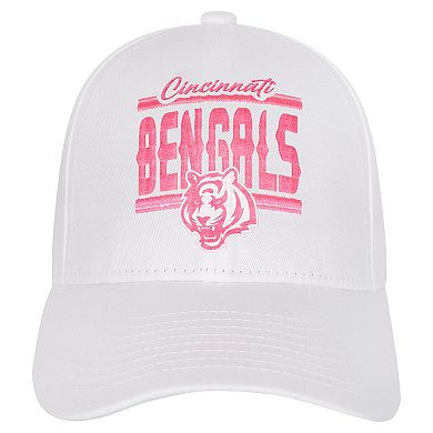 Girls Youth Cincinnati Bengals All White Structured Adjustable Hat