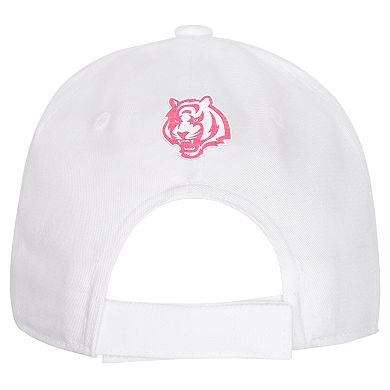 Girls Youth Cincinnati Bengals All White Structured Adjustable Hat