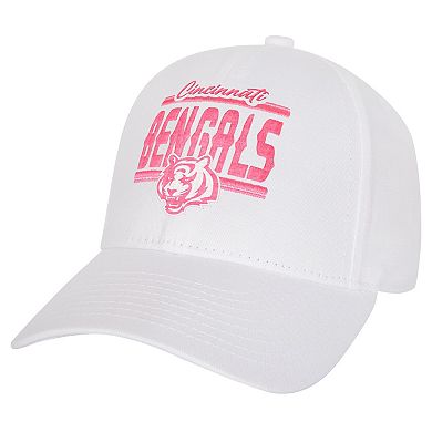 Girls Youth Cincinnati Bengals All White Structured Adjustable Hat