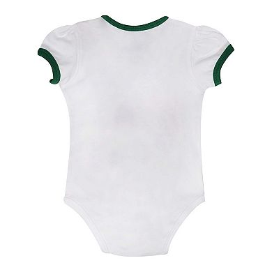 Girls Newborn & Infant Miami Hurricanes Two-Piece Love My Team Bodysuit & Skirt Set