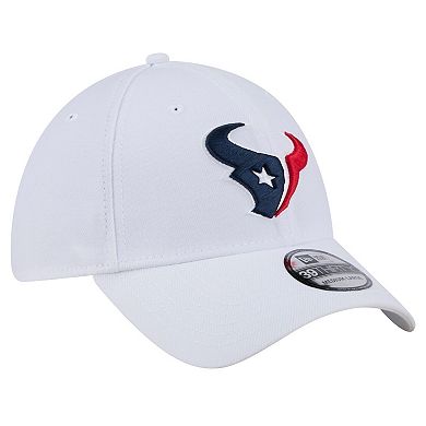 Men's New Era White Houston Texans Main 39THIRTY Flex Hat