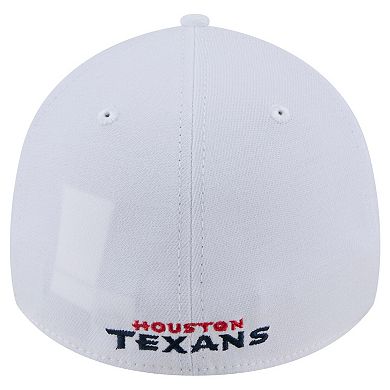 Men's New Era White Houston Texans Main 39THIRTY Flex Hat