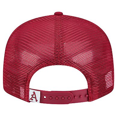 Men's New Era Cardinal Arkansas Razorbacks 9FIFTY Trucker Snapback Hat