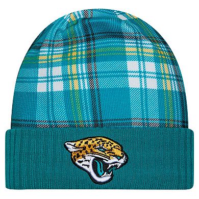 Men's New Era Teal Jacksonville Jaguars Sideline Statement Cuffed Knit Hat