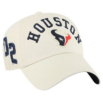 Men's '47 Cream Houston Texans Clubhouse Faber Clean Up Adjustable Hat