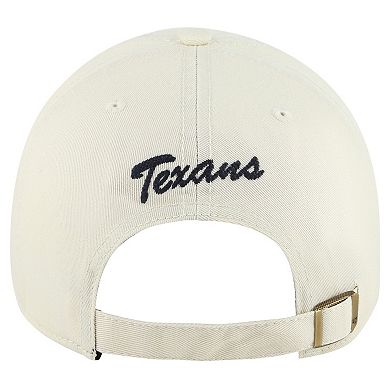 Men's '47 Cream Houston Texans Clubhouse Faber Clean Up Adjustable Hat