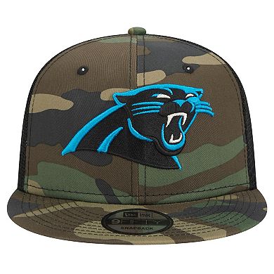 Men's New Era Camo Carolina Panthers Main Trucker 9FIFTY Snapback Hat
