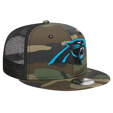 Men's New Era Camo Carolina Panthers Main Trucker 9FIFTY Snapback Hat