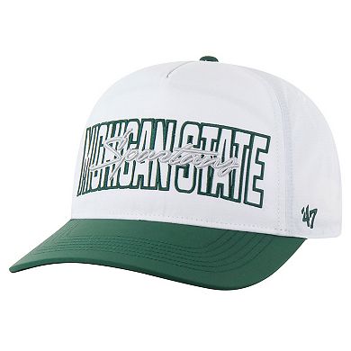 Men's '47 White Michigan State Spartans Lineman Hitch brrr Adjustable Hat