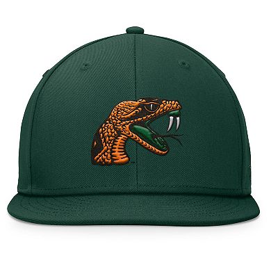 Men's Top of the World Green Florida A&M Rattlers Fundamental Snapback Hat