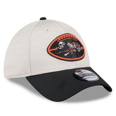Men's New Era Stone/Black Cincinnati Bengals 2024 Sideline Historic 39THIRTY Flex Hat