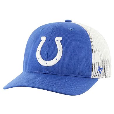 Men's '47 Royal/White Indianapolis Colts Team Unstructured Trucker Adjustable Hat
